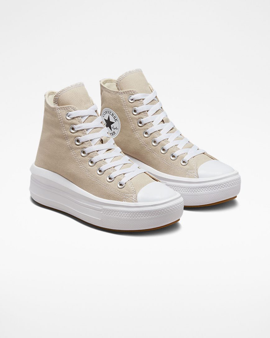 Pantofi Platforma Dama Converse Chuck Taylor All Star Move Inalti Gri Albi Gri | RO VCQAE495